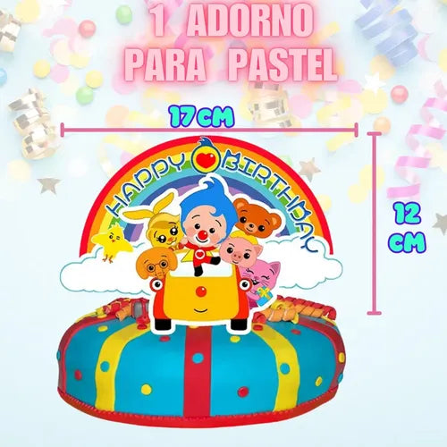 Caketopper Plim Plim "Happy Birthday" (x1u)