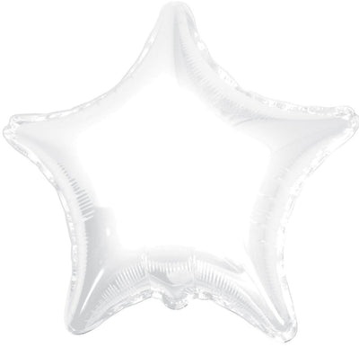 Star Solid White Balloon 18"