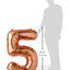 Supershape 34" Number #5 Rosegold