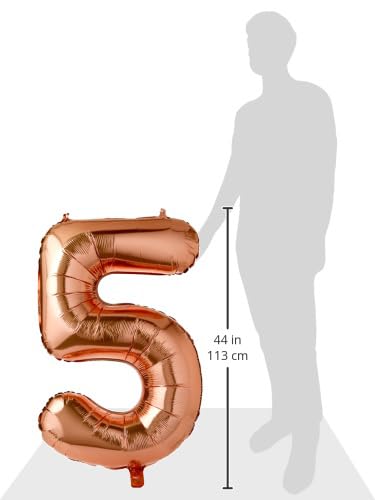 Supershape 34" Number #5 Rosegold