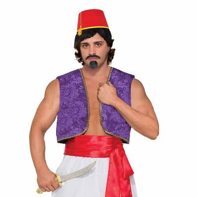 Desert Prince Purple Genie Vest Men Costume Standard