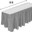 Table Skirt Silver 29in x 14ft