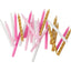 Pink, White & Gold Spiral Candles 24pcs