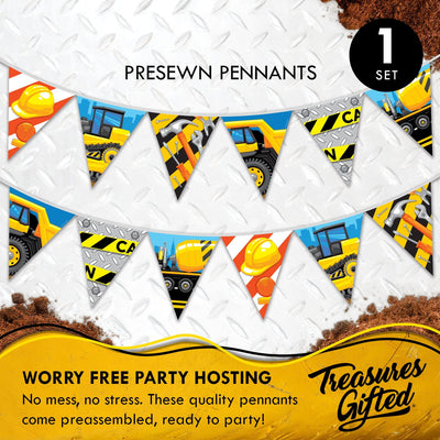Construction Banner Pennant - Construction Party Supplies