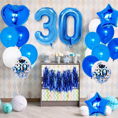 Number #0 Supershape Balloon 34" Royal Blue