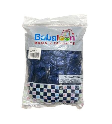 Babaloon Pearl Navy Blue 12" Latex Balloon 12pcs