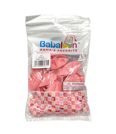 Latex Balloon 12" Baby Pink (x25u)