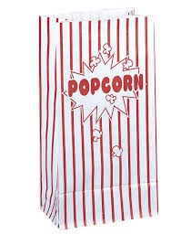 Red and White Pop Corn Bags 10ct