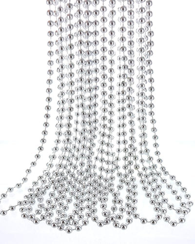 Silver Beads Necklaces 12pcs