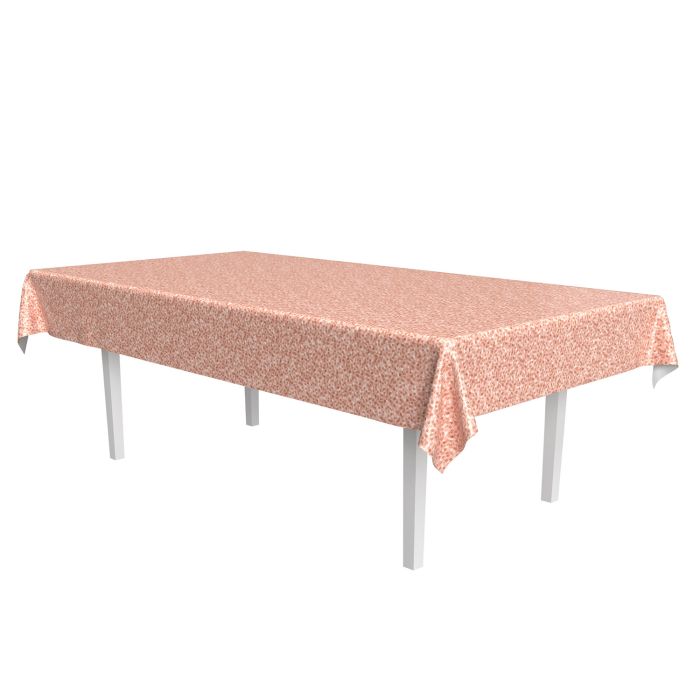 Printed Sequined Rose Gold Tablecover
