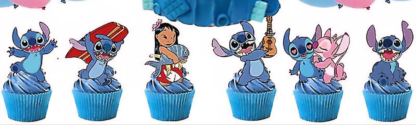 Stitch Birthday Decoration - Cup Cake (x1u)