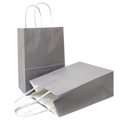 Paper Gift Bags Gris 12 Pcs