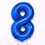 Number #8 Supershape Balloon 34" Royal Blue