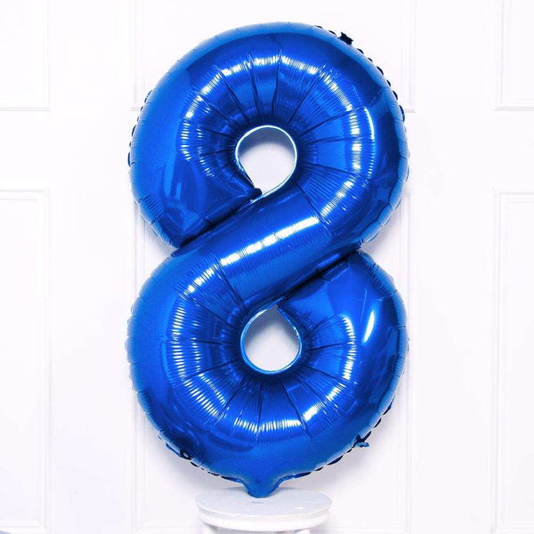 Number #8 Supershape Balloon 34" Royal Blue