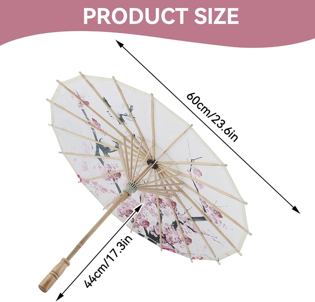 Sombrilla China (Wood Chinese Parasol White Plum Blossoms)