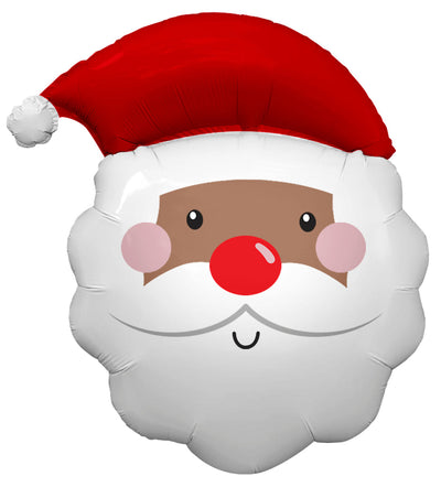 Santa Clause Cocoa Skin Tone Foil Balloon 24"