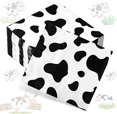 Cow Print Napkins 16pcs