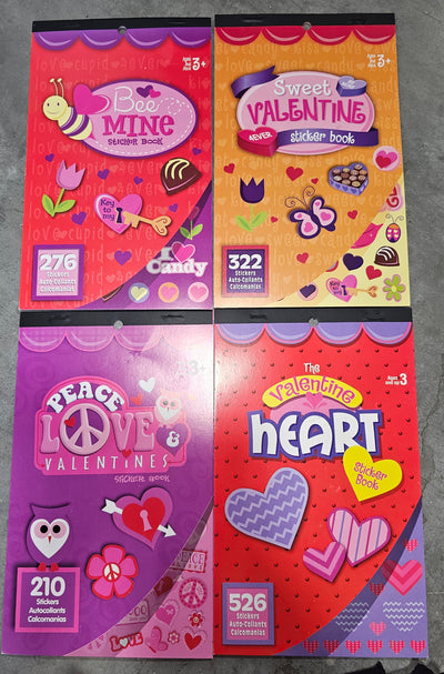 Valentine Day Stickers Books (variedad de diseños)