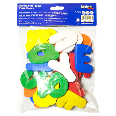 Letras en Foamies Adhesivos 52pcs