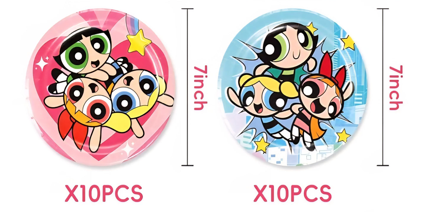 Powerpuff Plato y Servilleta (x1u)