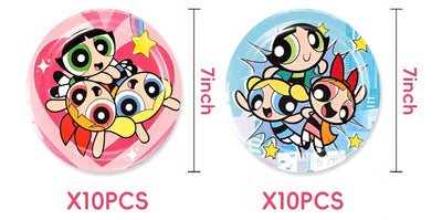 Powerpuff Plato y Servilleta (x1u)