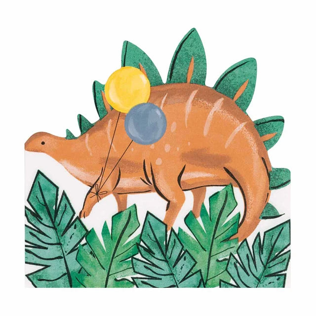 Partying Dinosaur Napkins 16pcs
