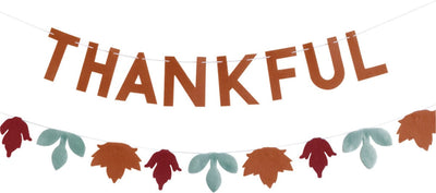 Elegant Thanksgiving Leaf Banner 6Ft