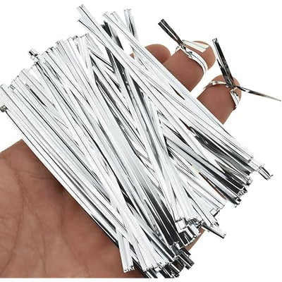 Twist Ties Silver 3.5" x 120pcs