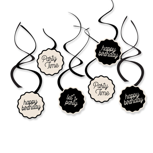Birthday Chic Birthday Swirls 12pcs