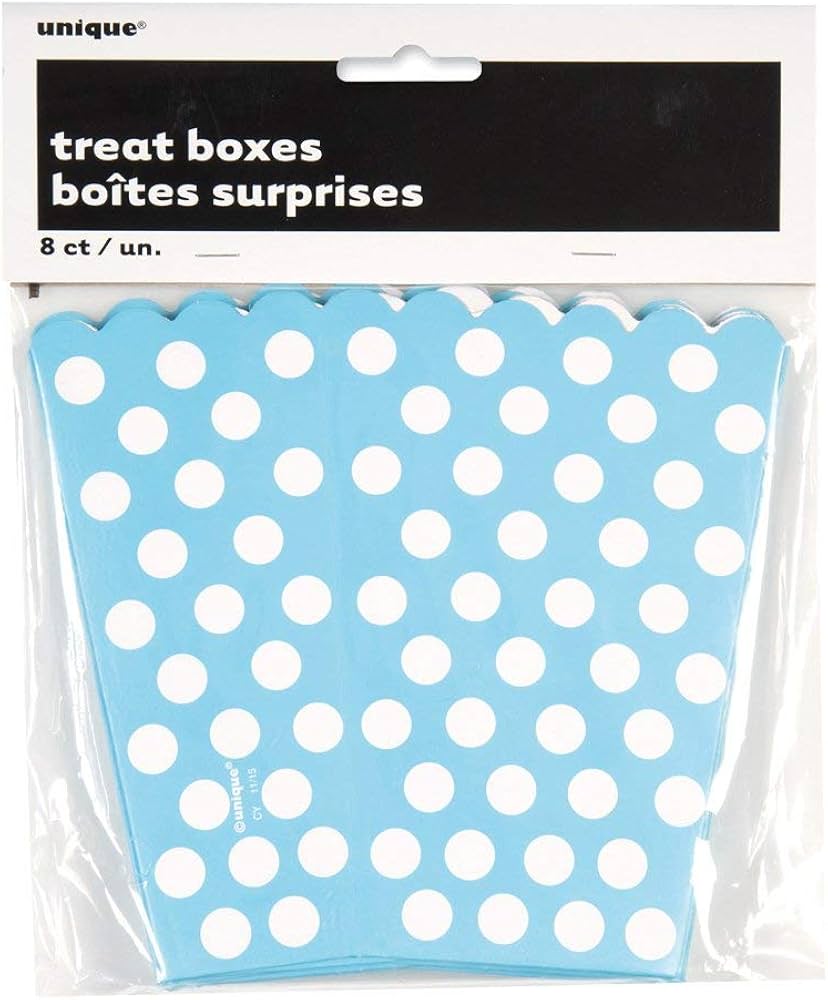 Treat Box Dots Light Blue (x8u)