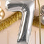 Number #7 Supershape Balloon 34" Silver