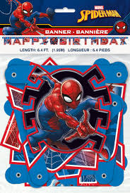 Spiderman Banner Happy Birthday