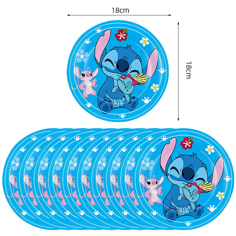 Stitch Birthday Decoration - Plato 7" (x1u)