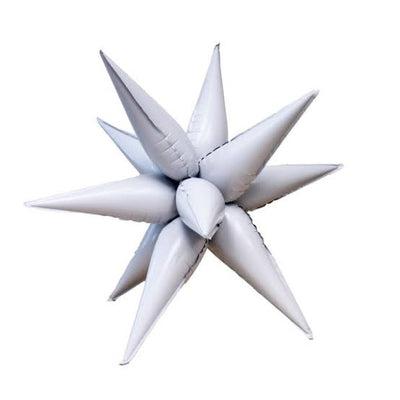 Starburst Foil Balloon White 26" 1pcs