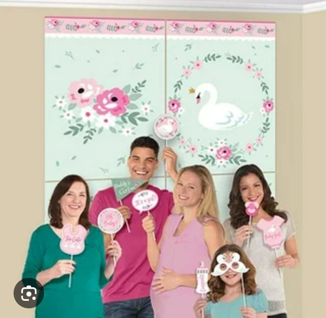 Menu Backdrop Swan Sweet Swan Backdrop – Fiesta Warehouse
