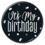 Black Glitz Badge It's My Birthday