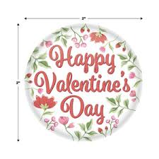Happy Valentine Day Button 1pcs