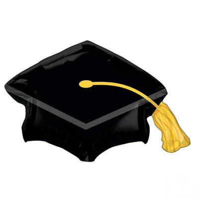 Black Grad Cap Supershape Balloon