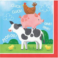 Farm Animals Napkins 16pcs