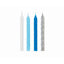 Blue, White & Gold Spiral Candles 24pcs