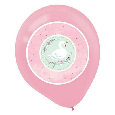 Sweet Swan Latex Balloons 12" (x5u)