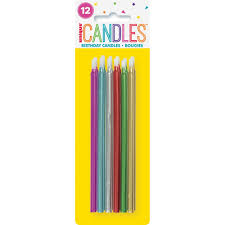 Metallic Candles 12pcs