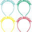 Headbands Happy Birthday 4ct