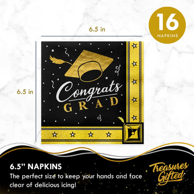 Gold Servilletas Graduation Party (x16u)