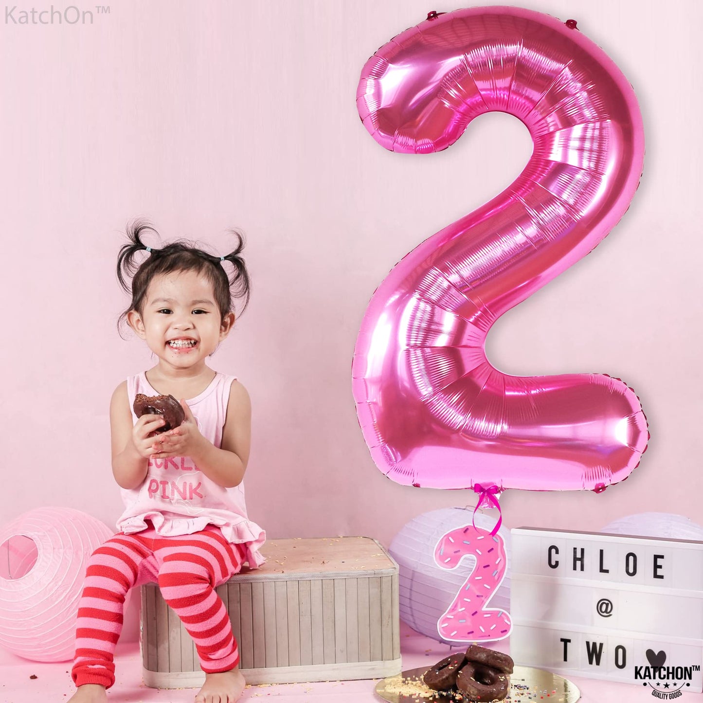 Number #2 Supershape Balloon 34" Hot Pink
