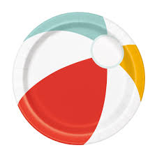Poolside Beach Ball Plates 9"
