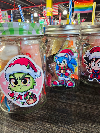 Vaso personalizado con dulces(variedad de personajes)