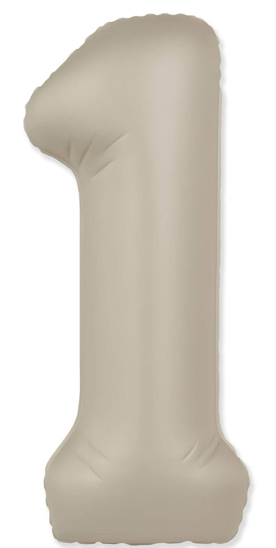Number Foil Balloons 34" Matte Creamy Latte