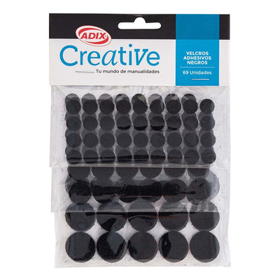 Velcro Adhesive 3 tamaño Negros