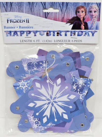 Frozen 2 Banner Happy Birthday 6ft